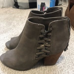 Open toe booties